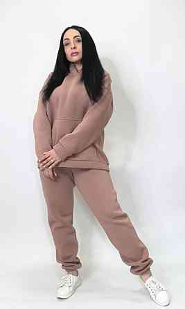 Женский спортивный теплый костюм трехнитка на флисе Какао XS-S Харьков