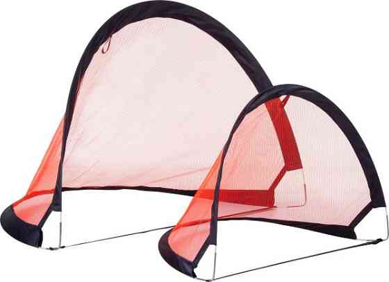 Врата футбольные Pure2Improve POP-UP 120 x 86 см, черно-красные Киев
