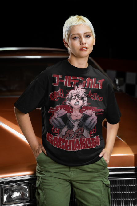 Футболка з аніме принтом Гакхіакута Томе Джапанесе Танкобон оверсайз (S/M/L) Чорний AnimeJ0608 Дніпро - фото 4
