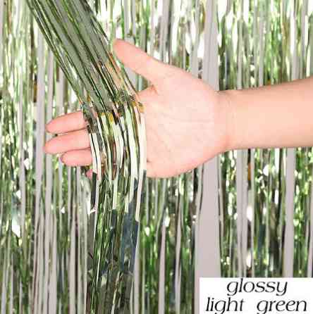 Дождик для фотозоны 3 м на 1 м салатовый Киев