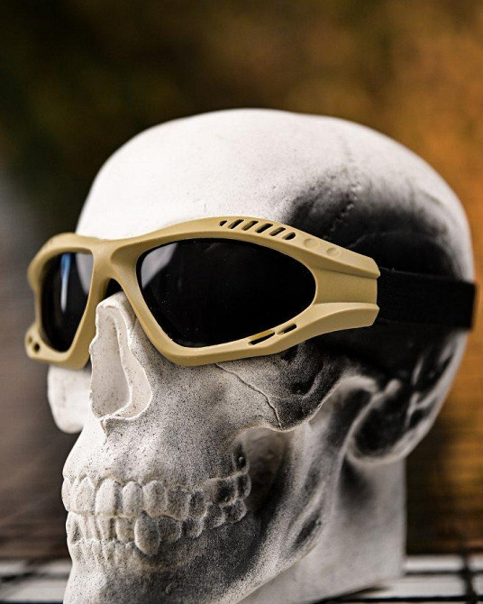 Тактические защитные очки с сменными линзами, вентилируемые  кайот  ПП7830 Одесса - изображение 6