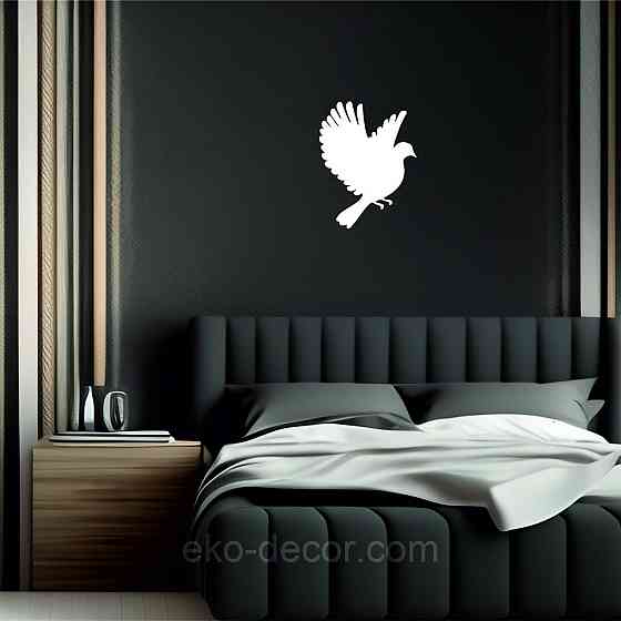 Декоративное настенное Панно «Птичка» Декор на стену(цена за 1шт) 20*15 см, Белый Киев