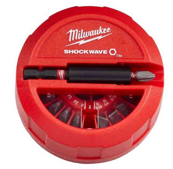 Набір біт SHOCKWAVE MILWAUKEE, (15шт), пластиковий кейс Одеса