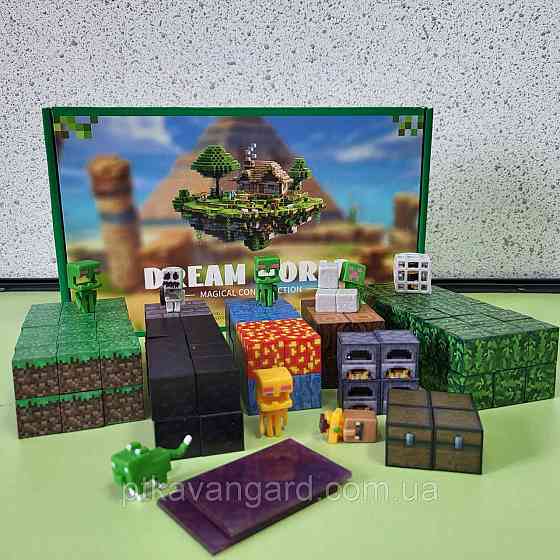 Конструктор магнітний майнкрафт 144 магнітних блока портал у лісі Dream World LZCK 068 Хмельницький