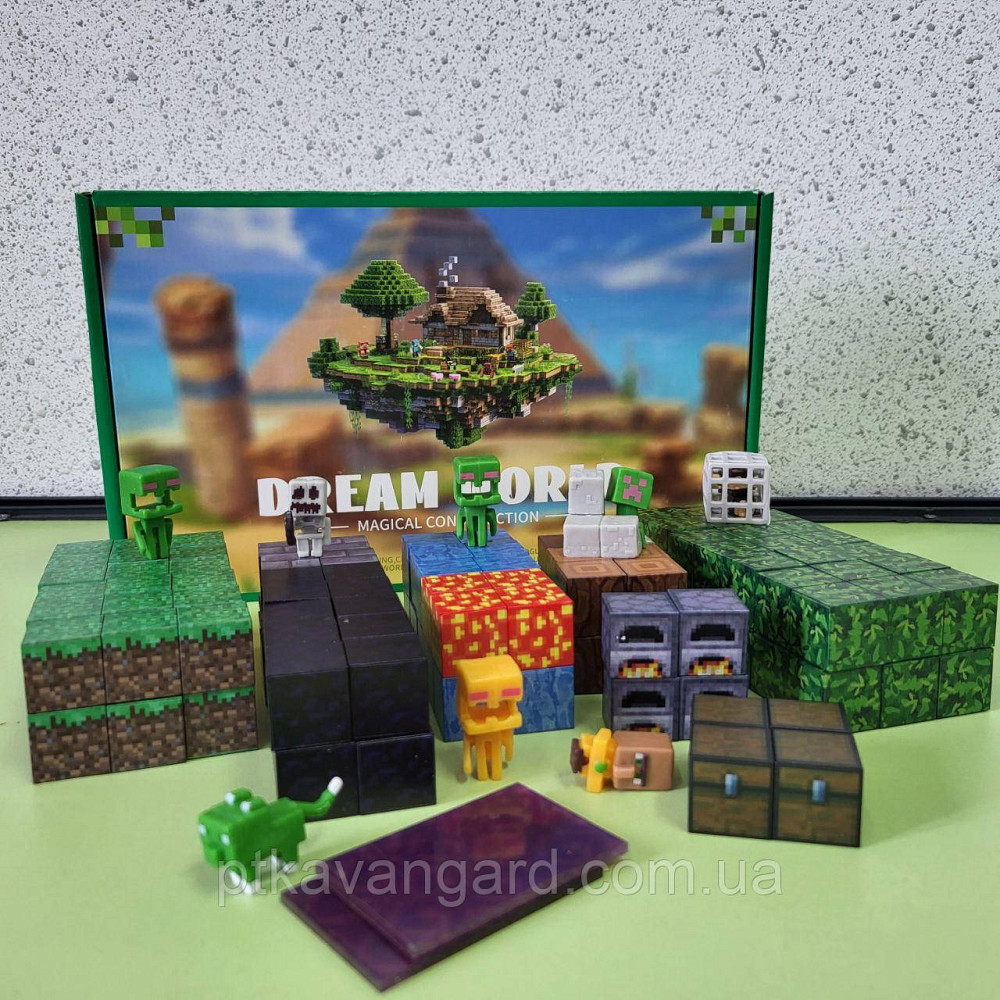 Конструктор магнітний майнкрафт 144 магнітних блока портал у лісі Dream World LZCK 068 Хмельницький - фото 2