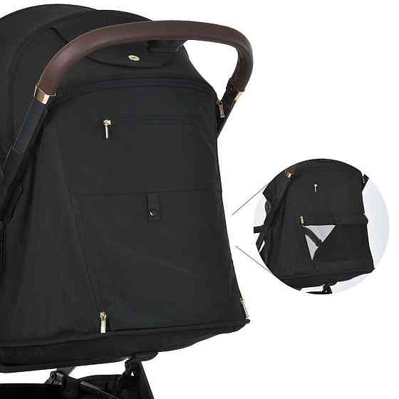 Коляска дитяча El Camino BEYA Black прогулянкова з чохлом для ніжок у комплекті Чорна (ME 1127-G) Чернігів