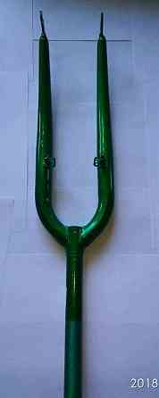 Вилка велосипедная жесткая (c креплением V-brake, 28) (зеленая) Мукачево