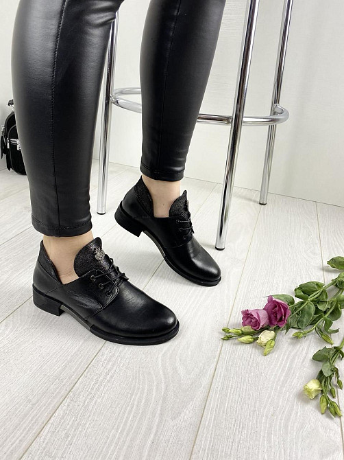 D and V Туфлі жіночі D and V 2029 чорні (весна-осінь, шкіра натуральна) (2240) лише 38р. Коломия - фото 4