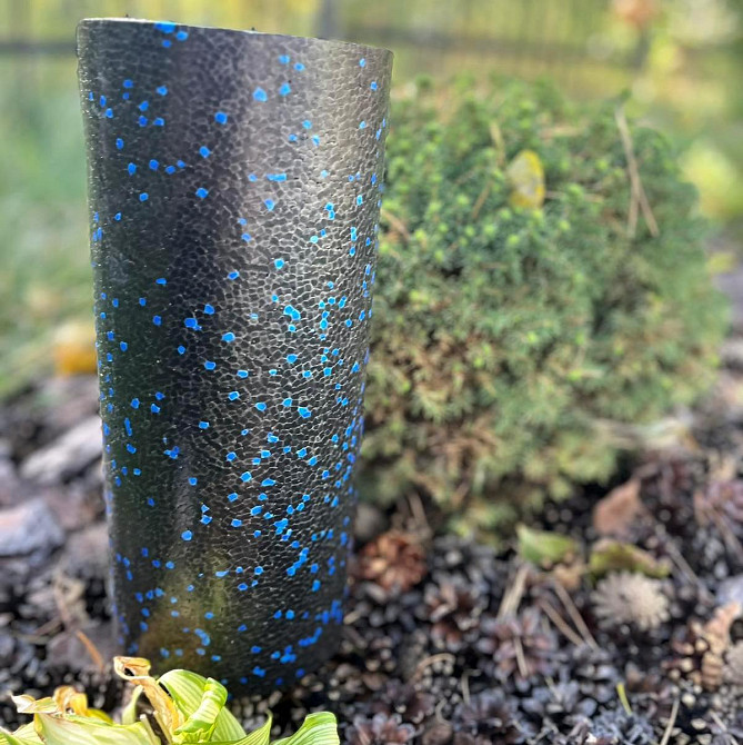 Масажний ролик (роллер) гладкий PowerPlay PP-4347 EPP Foam Roller Чорно/Синій (33x14см.) Каменское - изображение 8