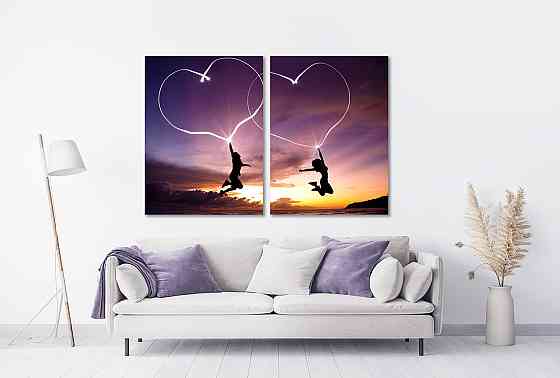 Модульная картина в гостиную / спальню Закохані серцяTLV-2_019 Киев