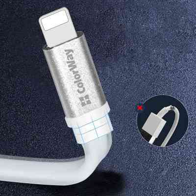 Дата кабель USB 2.0 AM to Lightning 0.25m white ColorWay (CW-CBUM-LM25W) Вінниця