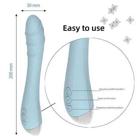 Вібратор Silver Fox для стимуляції точки G USB - Блакитний — Вібратори Вінниця