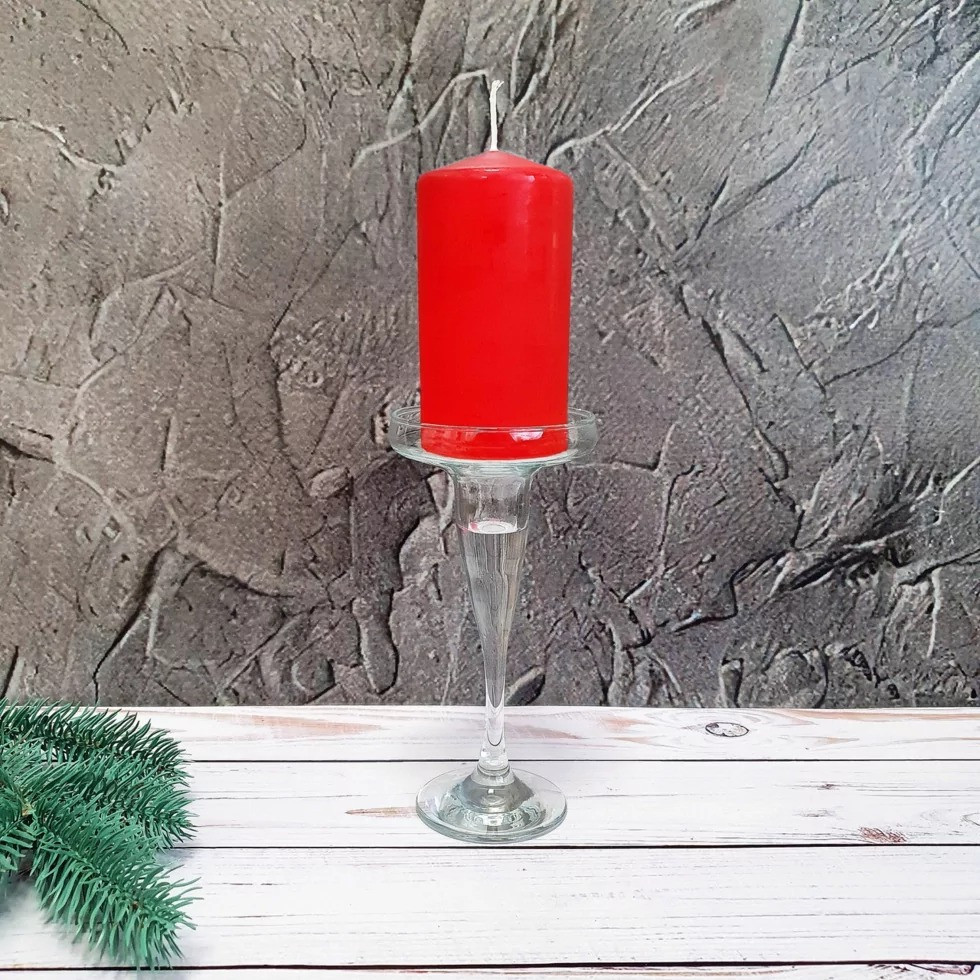 Свічка столова циліндр Bispol AURA Candles sw60/120-030 Червонй Луцк - изображение 6