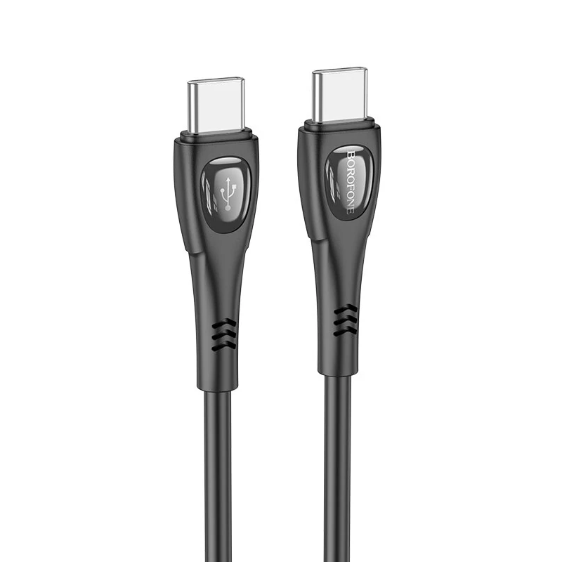 Кабель BOROFONE BX98 Type-C to Type-C Superior 60W charging data cable Black Київ - фото 1