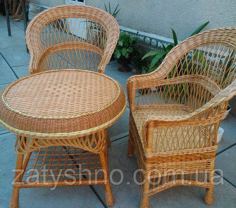 Дачні та садові плетені меблі з лози Київ - фото 2