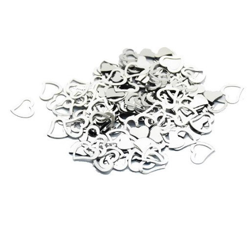 Метафан конфетти Сердечка 15 г серебристый Киев - изображение 2