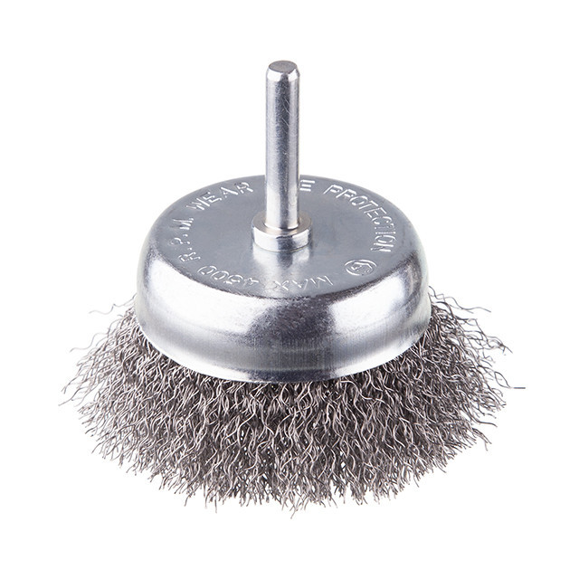 Щітка чашкова, 75 мм, 1/4", кручений дріт, для дриля, 4500 об/хв INTERTOOL BT-9075 Київ - фото 1