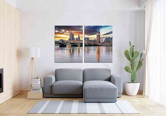 Модульна картина у вітальню/ спальню    Лондон      TLV-2_124 70x102 см Київ