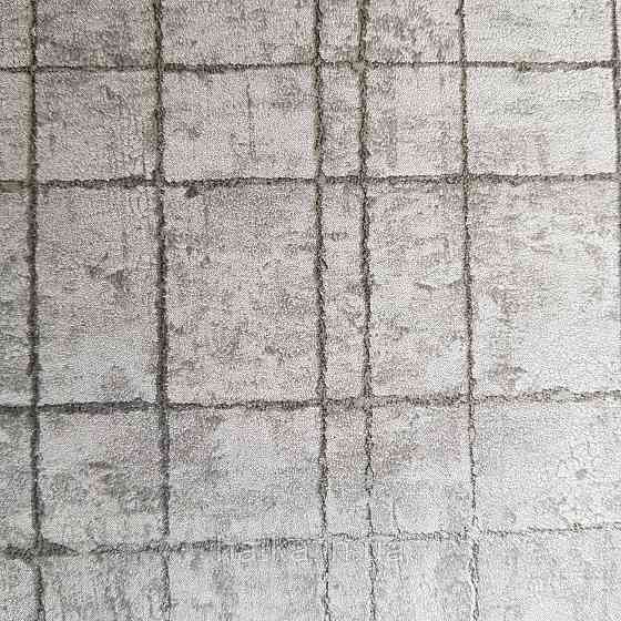 Шпалери флізелінові еко Rasch Kerala 0.53х10 м геометрія смуги сітка сріблясті на сірому ефект потертості Київ