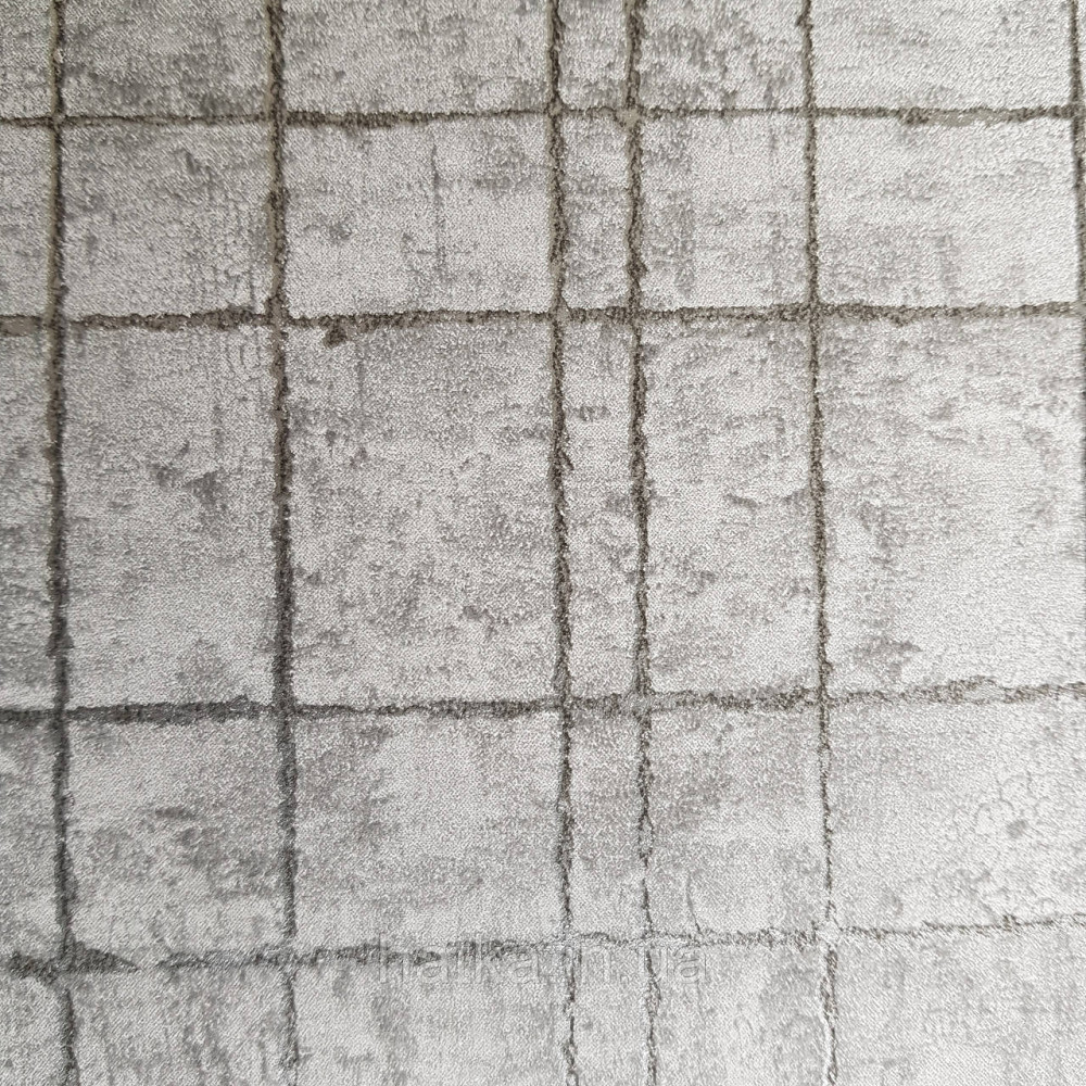 Шпалери флізелінові еко Rasch Kerala 0.53х10 м геометрія смуги сітка сріблясті на сірому ефект потертості Київ - фото 4