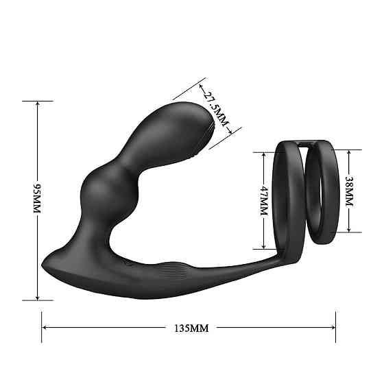 Анальная пробка с эрекционным кольцом - Mr Play Remote Control Vibrating Prostate Massager Sex Aura Киев