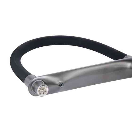 Смеситель для кухни Qtap Vlasta New с гибким изливом и подключением к фильтру QTVLA364GMB45649 графит/черный Киев