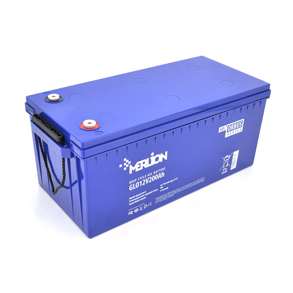 Акумуляторна батарея MERLION ORBUS GLO12V200Ah ( 522 х 240 х 219 ) BLUE Q1/18 Київ - фото 1