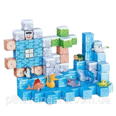 Магнітні блоки конструктор 99 кубиків magnetic building cubes CH 1266 Хмельницький - фото 1