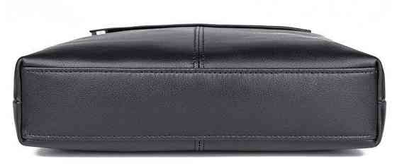 Сумка мужская в гладкой коже Черная (Vintage) Киев