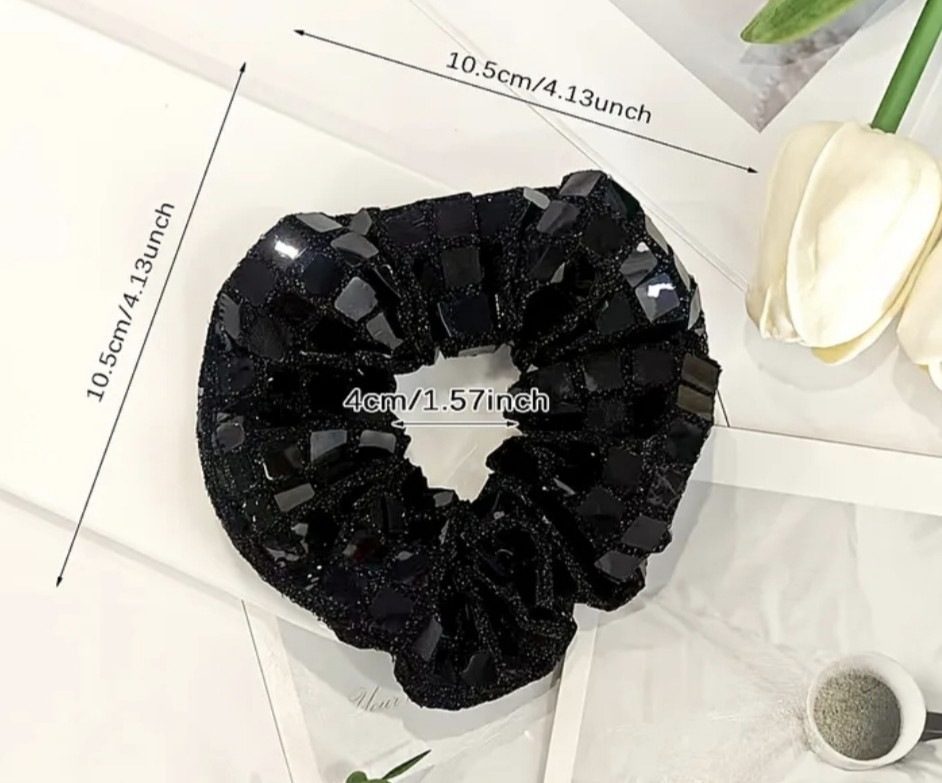 Гумка для волосся срібляста Чорний Смела - изображение 2