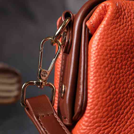 Яркий клатч с интересной защелкой из натуральной кожи (Vintage) Киев