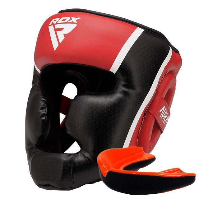 Боксерський шолом RDX AURA PLUS T-17 Red/Black XL (капа у комплекті) Каменское - изображение 1