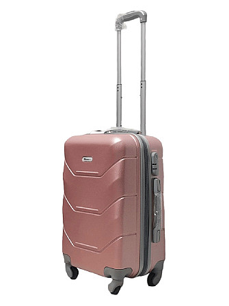 Валіза пластикова MILANO BAG 147 мала 55 см золотисто-рожева Київ - фото 2