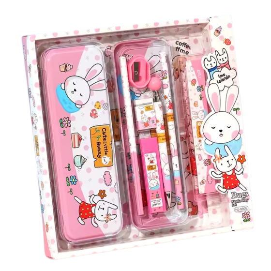 Пенал шкільний «Кролики» з канцелярським приладдям для школи в комплекті Кам'янець-Подільський