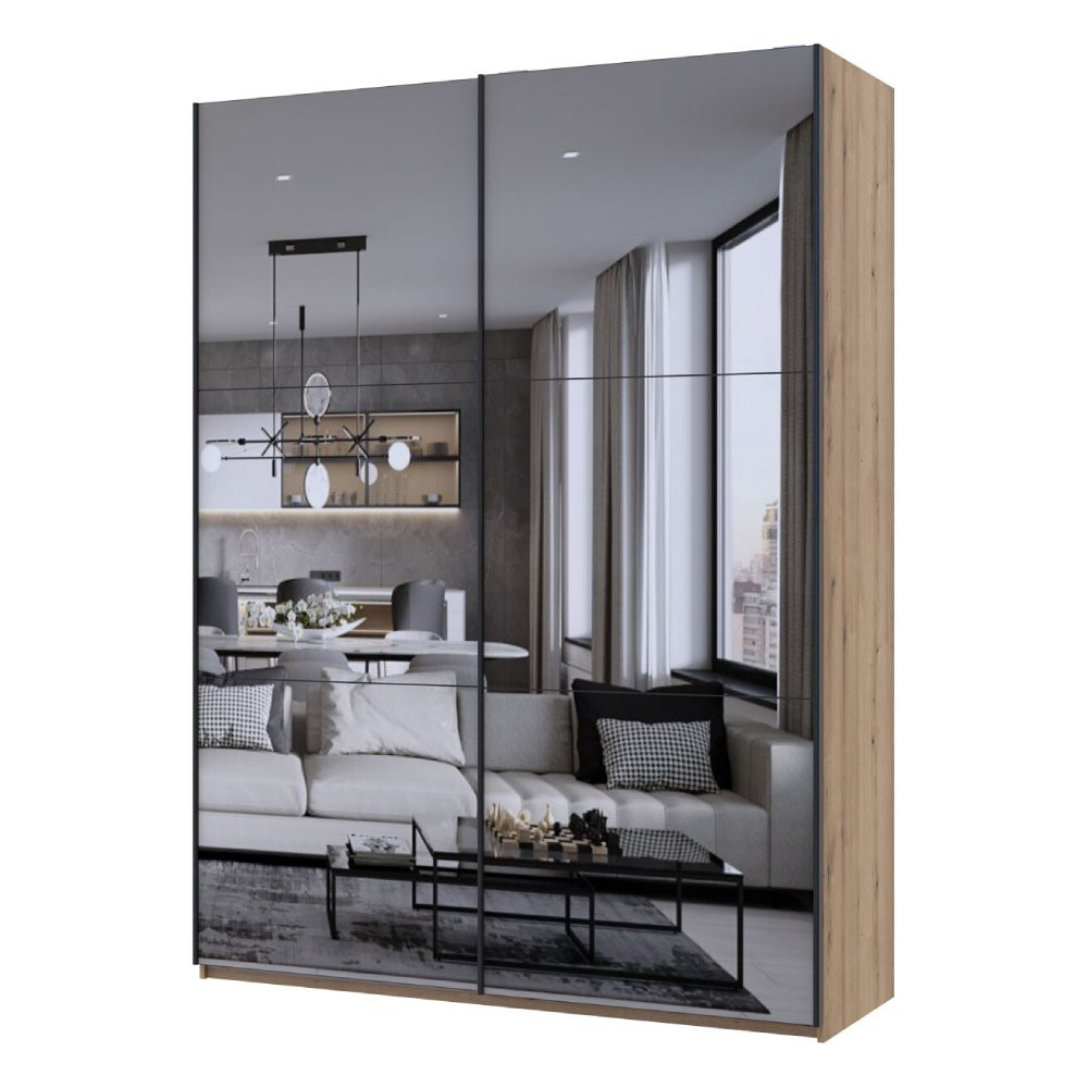 Шафа купе Doros G-Caiser Дуб Евок 2 Зеркала / 3 частини 180х60х240 (DRS-011575) Львів - фото 1