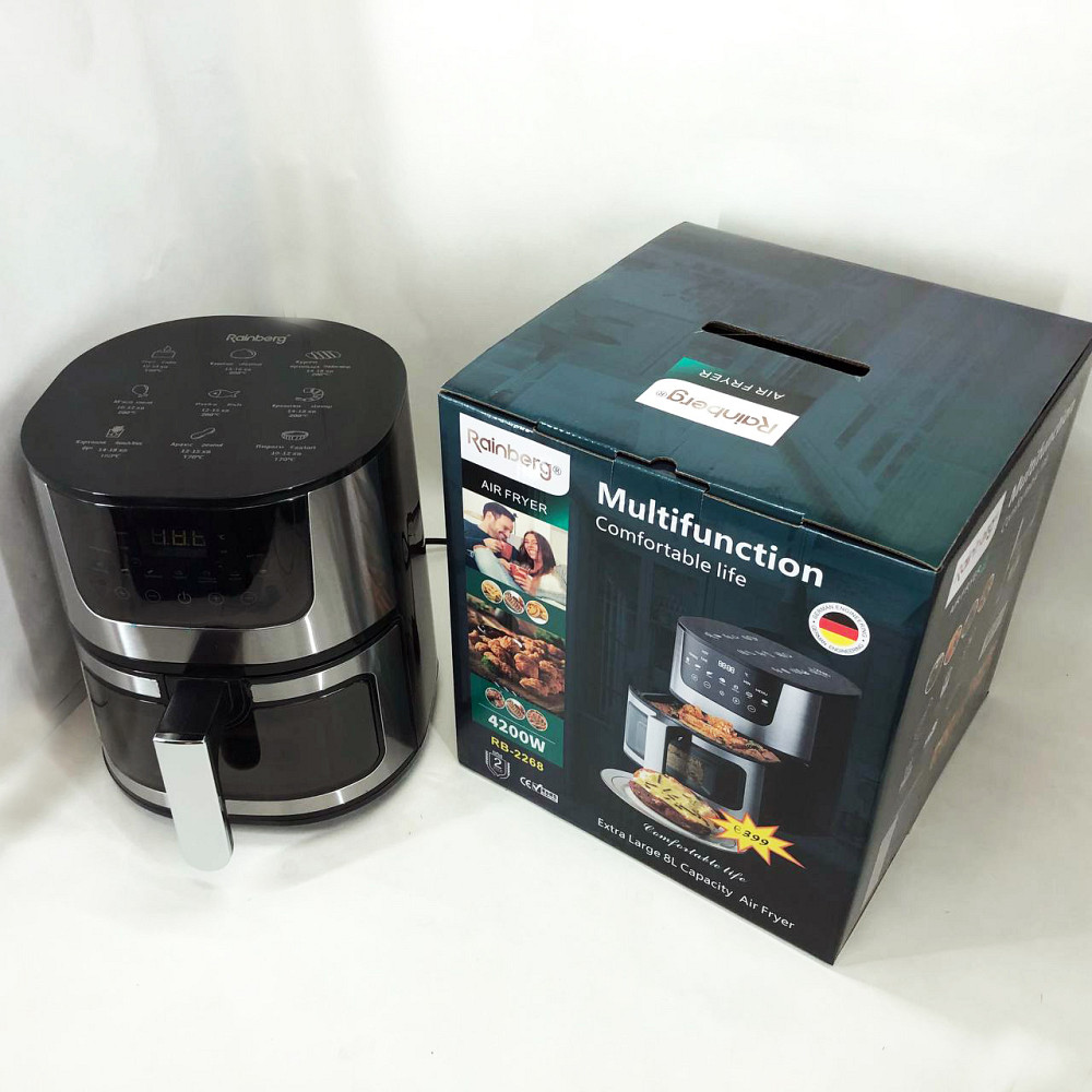 Аерогриль без жиру Rainberg, Мультипіч для смаження без олії, Аерофрітюрниця електрична для дому ZA-51 Івано-Франківськ - фото 5