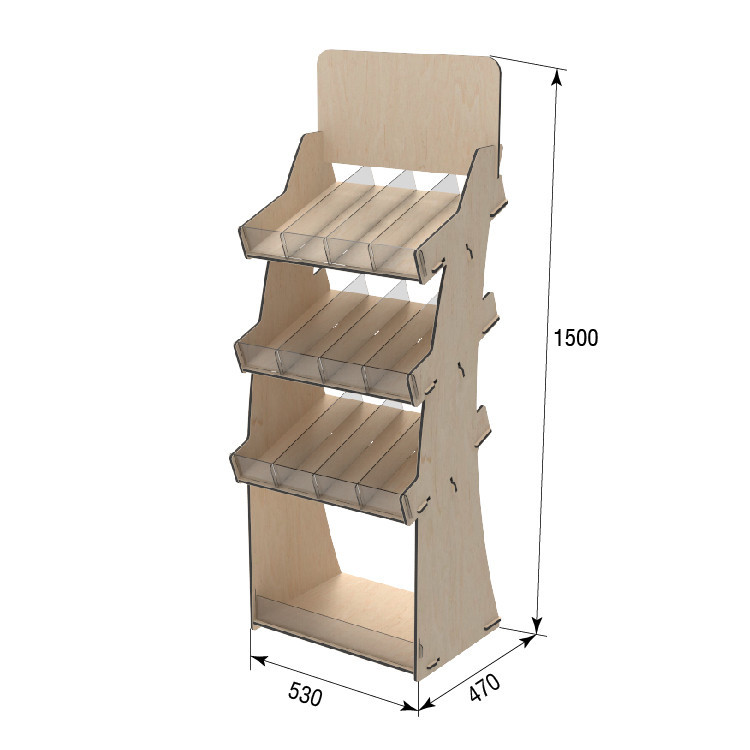 Стелаж з фанери EKOSTAR 530х470х1500 Київ - фото 4
