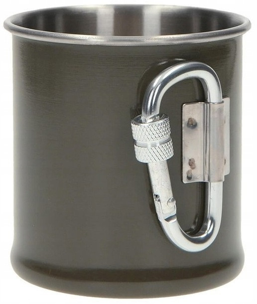 Туристична кружка з карабіном 250 мл Mil-Tec (14608102) Нержавіюча сталь Нововолинськ - фото 3