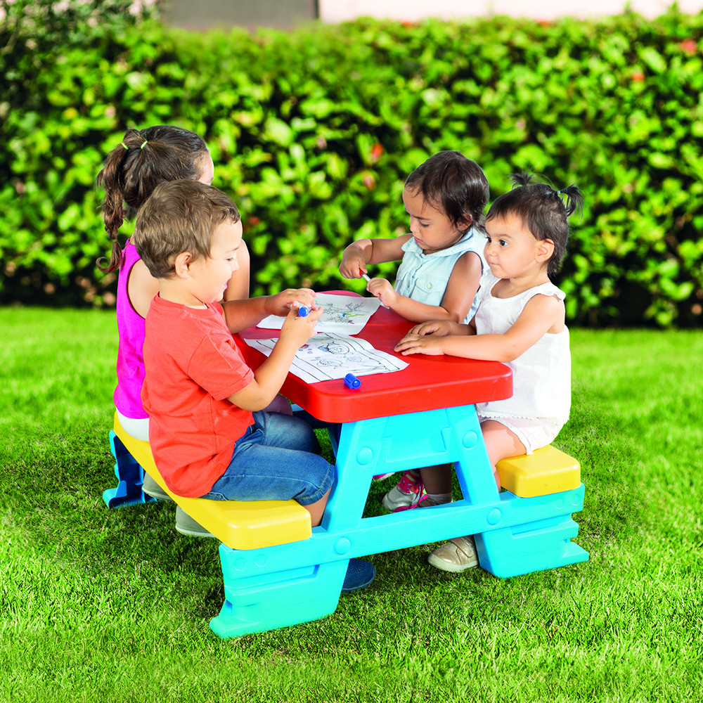 Дитячий пікніковий ігровий столик для 4 дітей Dolu (3008) з двома лавками Київ - фото 6