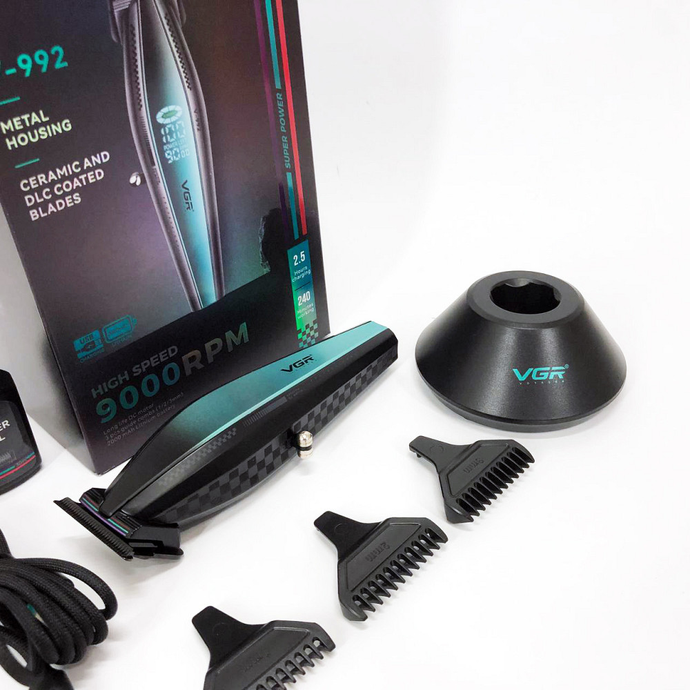 Портативна ручна машинка для стрижки волосся VGR V-992, Машинка для стрижки волосся хороша DI-98 Львів - фото 19