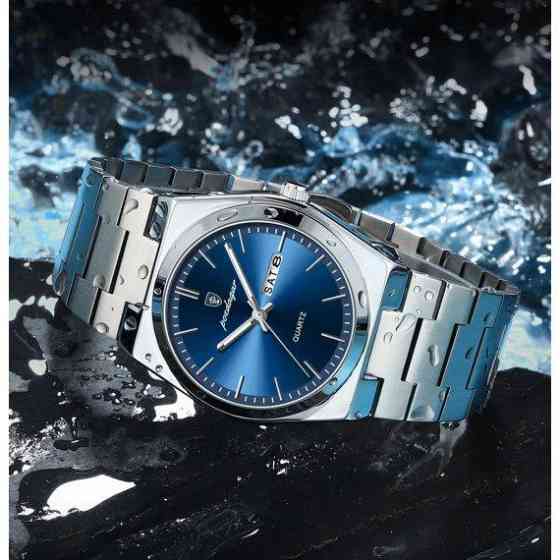 Чоловічий наручний класичний годинник Poedagar Teodor (Сріблястий) Київ