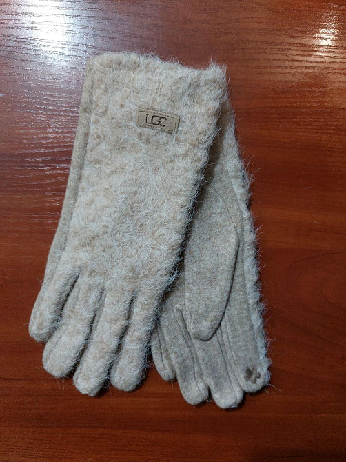 Перчатки сенсорные женские теплые one size кофейный Киев - изображение 3