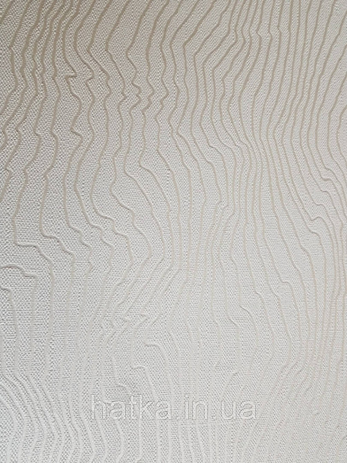 Обои виниловые на флизелине Marburg 31831 New modern полосы волнами серебряные абстракция на молочном фоне Киев - изображение 2