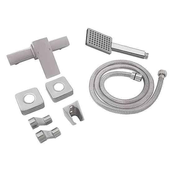 Смеситель для душа Lidz Kubis 010 (с душевым гарнитуром) (k35) LDKUB010NKS28535 Nickel Киев