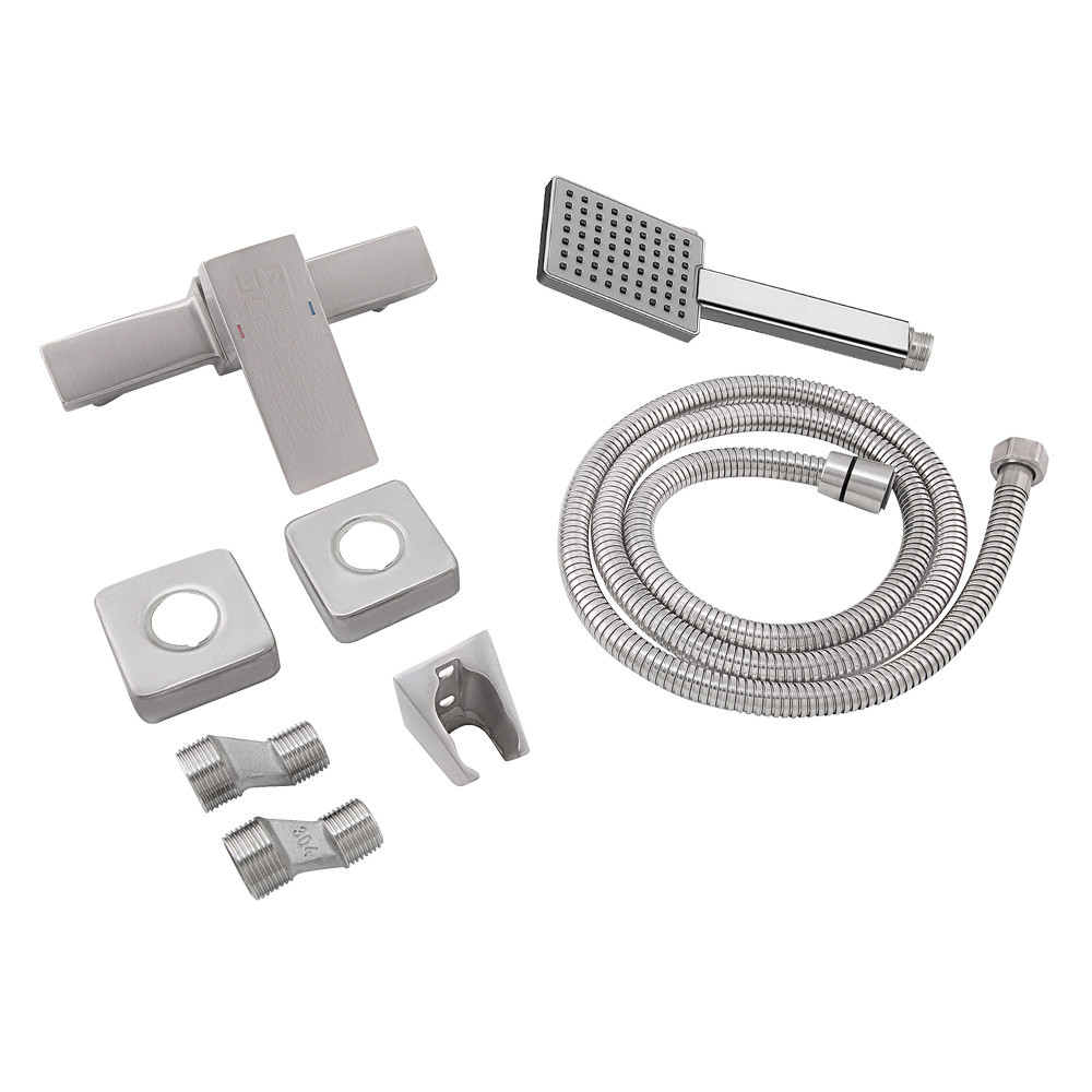 Смеситель для душа Lidz Kubis 010 (с душевым гарнитуром) (k35) LDKUB010NKS28535 Nickel Киев - изображение 5