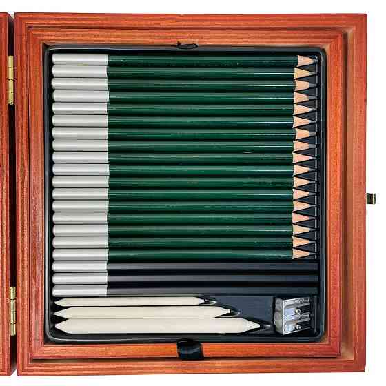 Набор для рисования и живописи на 58 предметов аксессуары для рисования и эскизов художественный профессиональный Каменец-Подольский