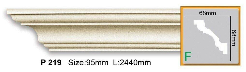 Карниз поліуретановий гладкий Gaudi Decor P 219 Flexi Дніпро - фото 1