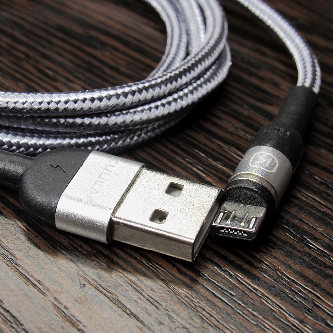 Магнітний кабель KUULAA MicroUsb 1 м Silver Київ - фото 3