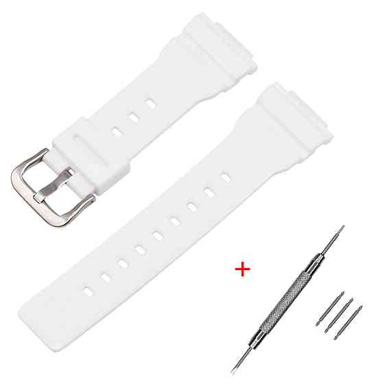 Ремінець для Casio G-Shock DW-5600 White-Glossy SI SBR Київ