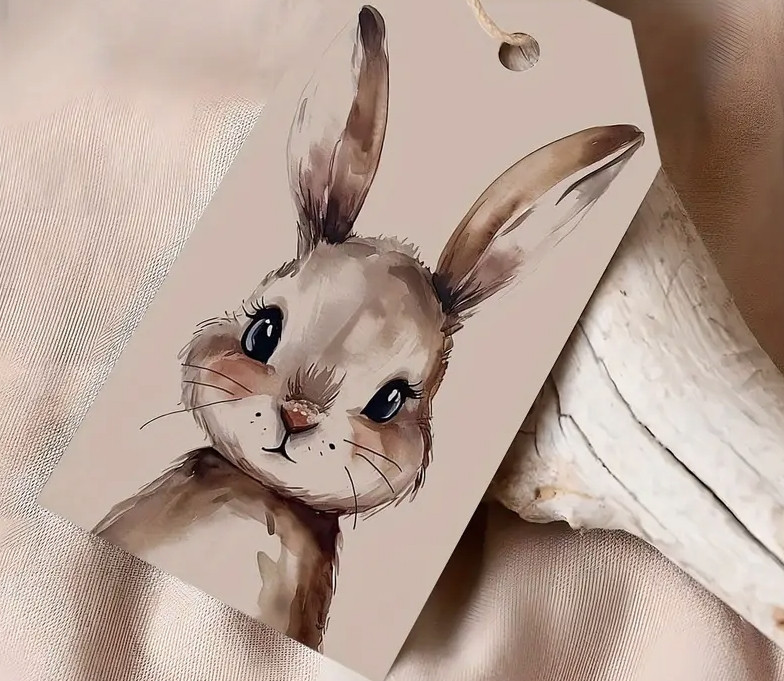 Подарочные бирки «Зайчик», 10 шт + джутовый шнур 10 м Киев - изображение 5